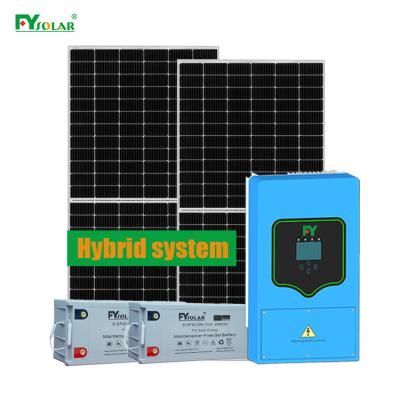 China Solar System Home Hybrid Solar Kit Set 5kw 8kw 6kw 4kw 3kw Solar Home System Hybrid Solar Power System for sale