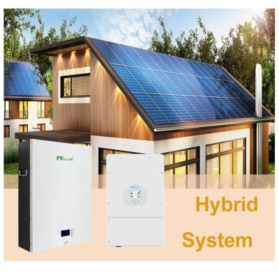 China 10kw home solar system hybrid energy storage system for home 5kw 5000 watt solar system set for sale