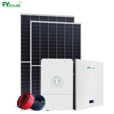 China Home Solar Power System 5kw 6kw Solar Panels Generator System 5kw Hybrid Home Kit Solar Power House for sale