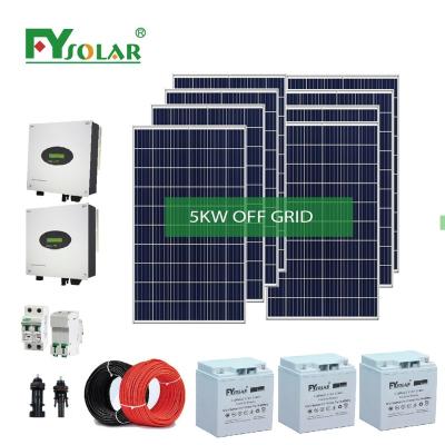 China Commercial Complete 5kw 10kw 20kw Off Grid Home Solar System Solar Panel System 50kw Solar Power System for sale