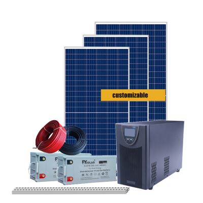 China Home Off Grid Solar Power System Complete Solar Panel Power System Kits For 1kw 2kw 3kw Home Solar System for sale