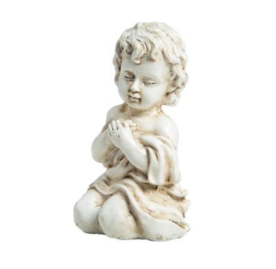 China World Peaceful Faith and Hope Collectible Resin Angel Praying Angel Statue Figurine Figurine Gray Resin Garden for sale