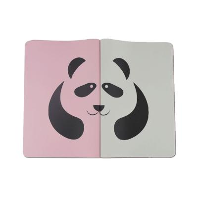 China Sustainable Custom Printed Anti Slip Macaron Panda Silicone Cartoon Insulated Place Mat Soft Heat Dining Decorative Mat For Kitchen Table for sale