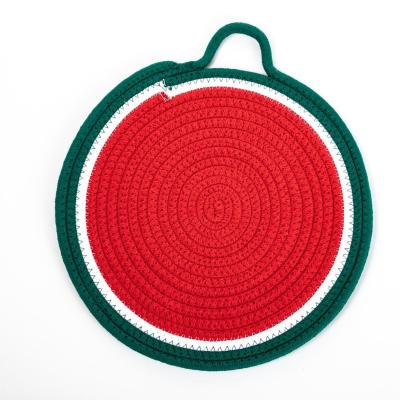 China Heat Insulation Table Mat Cotton Yarn Office Sustainable Anti-scalding and Fruit Pot Mat High Temperature Place Mat for sale