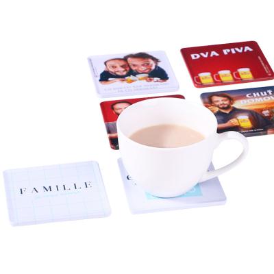 China MDF Crok Cork Back Anti Slip Coaster MDF Crok Viable Colorful Mug Logo Printing Custom Beer Coffe Anti Coaster for sale