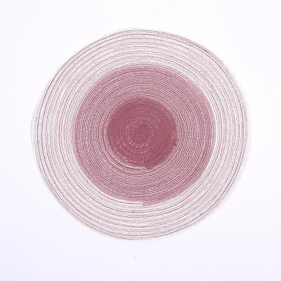 China China Manufacturers Sustainable Luxury Handmade Cotton Yarn Round Gradient Dining Table Linen Place Mat for sale