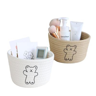 China Best Viable Selling IDS Cute Durable Complete Hand - Woven Cotton Rope Toy Blanket Storage Basket For Home for sale