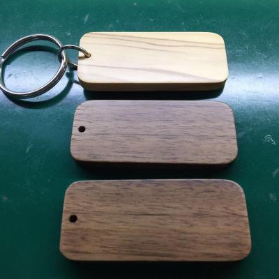 China Europe solid wood with leather souvenir key chain for sale