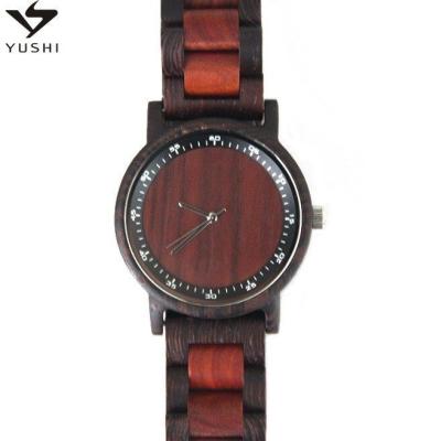 China Non-Specific China Hot Selling Engraved Quartz Wood Watches Personalized Wooden Luxury Watch For Men Women for sale