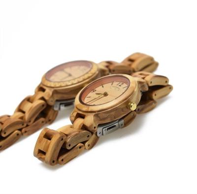 China 2021 New Design YUSHI Japan Quartz Movement High Quality Wood Watch Water Resistant For Women for sale