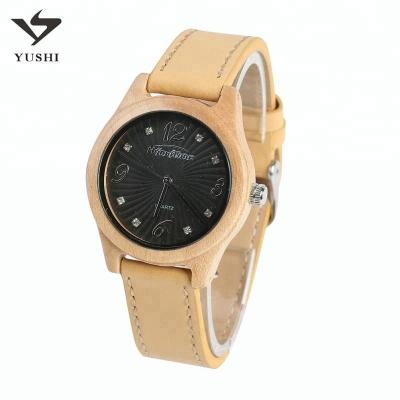 China Water Resistant 2021 YUSHI Classic Quartz Bamboo Wooden Watches For Men for sale