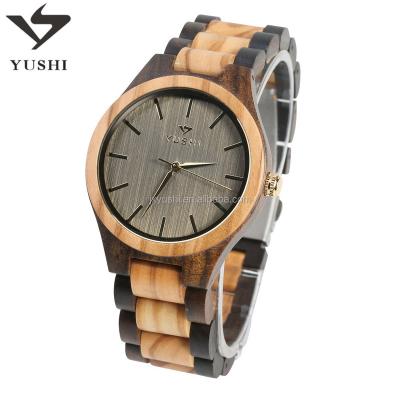 China Olive Wood Men's Watch Personalized Quartz Wood Watch In Non-Specific Popular Wood Creations For Him Gift for sale