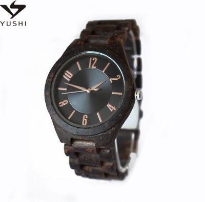 China New Design Water Resistant YUSHI Coffee Bean Watch Made with Real Resin-Infused Coffee Beans for sale