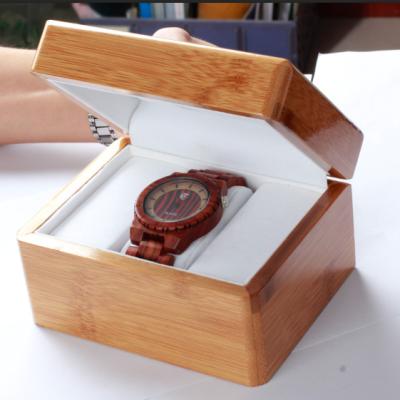 China China Wholesale Bamboo Wooden Solid Wood Watch Box Square Jewelry Box Storage Box for sale