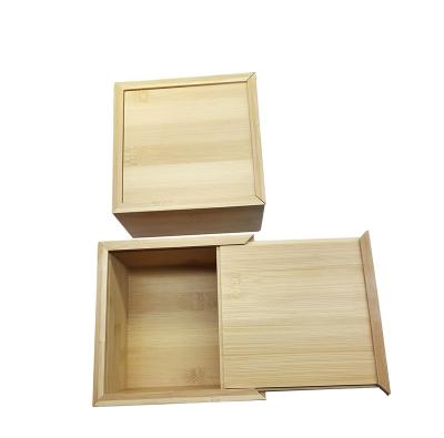 China China New Design Wholesale Customized Small Wooden Gift Packaging Slip Lid Bamboo Wooden Storage Boxes for sale