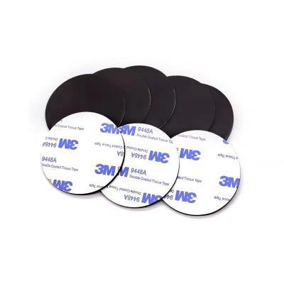 China Industrial Magnet Custom Round Flexible Rubber Magnet With 3M Adhesive On Sale for sale