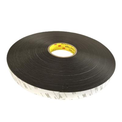 China Industrial Magnet Brown PVC Magnetic Tape Same Strong Flexible Thin Rubber Strips With 3m Adhesive Back for sale