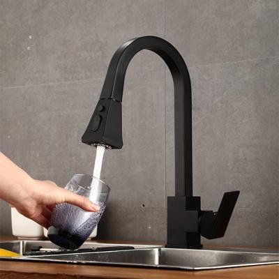 China Modern Brass Faucets Electric Hot Sale Outdoor Flexible Hose Pull Out Kitchen Sink Faucet for sale