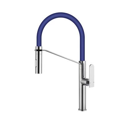 China Thermostatic Faucets Single Handle Pull Out Kitchen Sink Faucets With Pull Down Sprayer Arc Spout for sale