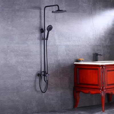 China Without Slide Bar BLACK Kitchen and Bathroom Basin Series Products Faucets Mixer Taps Wash Bathroom Bath Shower Faucet for sale