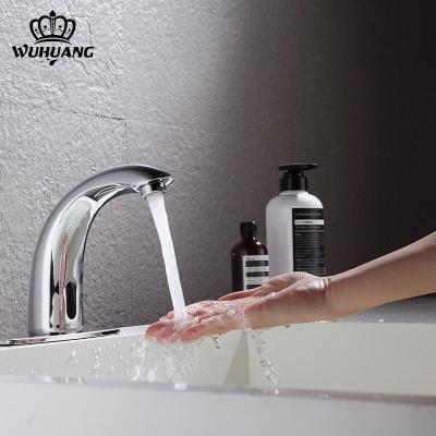 China Smart Taps Single Sense Water Sensor Touchless Induction Hole Bathroom Sink Faucetucet for sale