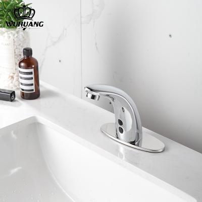 China Sense Faucets High Quality Automatic Infrared Bathroom Sink Wall Mounted Mixer Tap With Touchless Sensor for sale