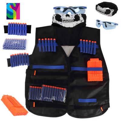 China Mischievous Children of SY Amazone Game Pretend Play EVA Soft Bullet Shooting Tactics Kit Kids Tactical Vest Role Play Kit for sale