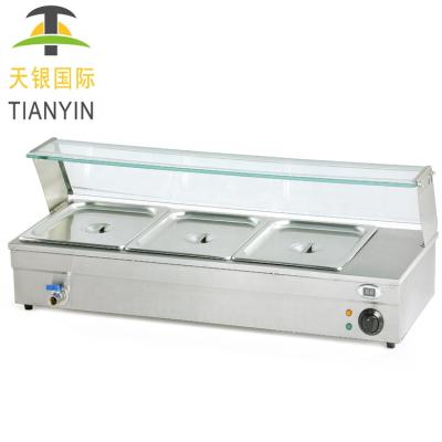 China Eco - Friendly Professional Commercial Glass Wall Display Countertop Food Warmer for sale