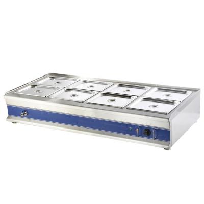 China Eco-friendly Kitchen 8 Pan Bain Marie Food Warmer Without /cheap Buffet Glass Food Warmer for sale