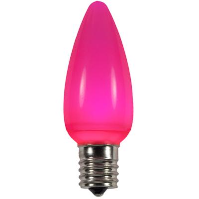 China C9 LED Light Bulb Opaque Outdoor Soft Pink LED Decorations C9 Smooth Xmas Christmas Light Bulbs for sale