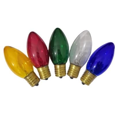 China C9 Glass Light Bulbs For Traditional Edison C9 Christmas Xmas Light Bulb Replacement Multi Colors for sale