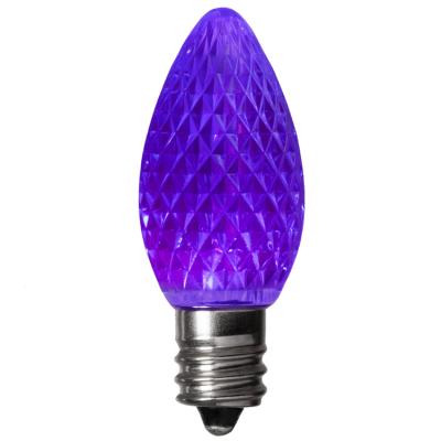 China C7 LED Bulb Faceted Finish Commercial Grade Purple C9 LED Christmas Bulbs Replacement For Outdoor Residential Roofline for sale