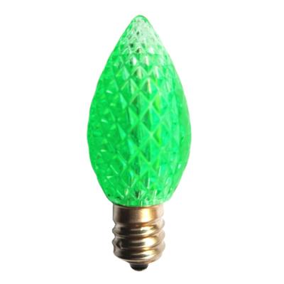 China Green Top Viewing C7 LED Filament Christmas Bulb C7 LED Filament Globe Bulbs Green Christmas Lights For Holiday Outline Lighting Display Decoration for sale