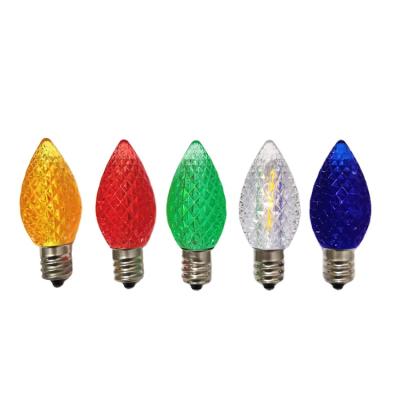 China Ultra Bright Faceted C7 LED Filament Bulb C7 Christmas Light Replacement Bulb With Single Filament COB for sale