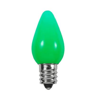 China C7 LED Bulb Retro Style C7 LED Bulb Ceramic Green Smooth for sale