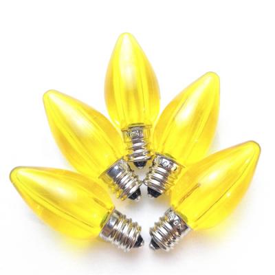 China Smooth Transparent C7 Brightest Yellow Night Light Bulb E12 Candelabra Screw Low Height for sale