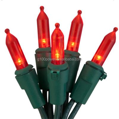 China LED Mini Christmas Light String UL Approved Red LED Mini Christmas Lights 50 70 100 Counts 4