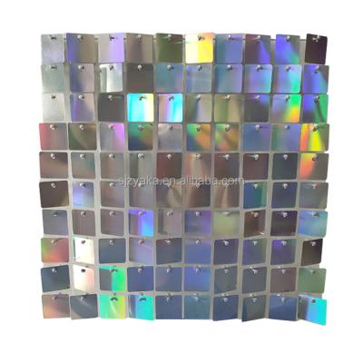 China Snap Pack 65pcs Grid Panel Wedding Events Backdrop Shimmer Sequin Panels Wall for sale