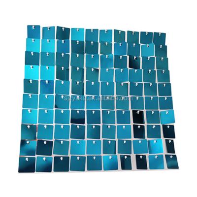 China Flash for Mirror UK lake lake decoration wedding birthday party packagel 65pcs blue shimmer sequin panels wall for sale