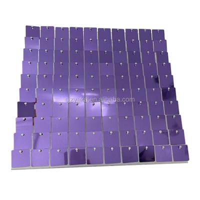 China Flicker For USA 50 Piece Panel Package Wedding Events Backdrop Clear Mirror Light Shimmer Glitter Panels Purple Wall for sale