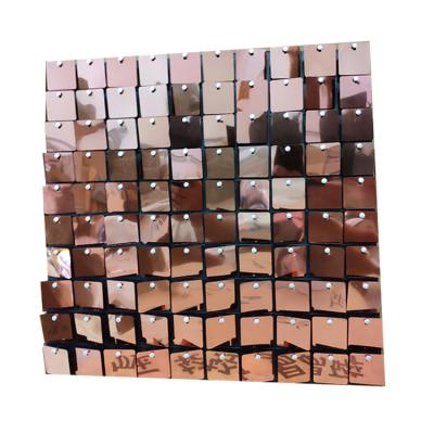 China Instant Rose Gold Shimmer Sequin Wall Panel For Decoration for sale