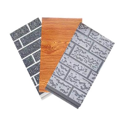 China Polyurethane construction core insulated PU sandwich panels for facade and wall cladding for sale