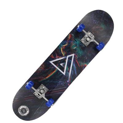 China 80cm Youth Beginner Cartoon Skateboard Double Deformed Children's Skateboard Maple Four-Wheel Skateboard for sale