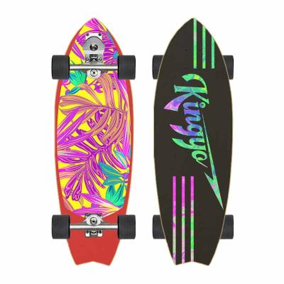 China 70*50mm Adult Wheels 32.5inch Longboard Deck Surfskate Nuts Surf Dual Hollow Skateboard Bracket Surfskate for sale