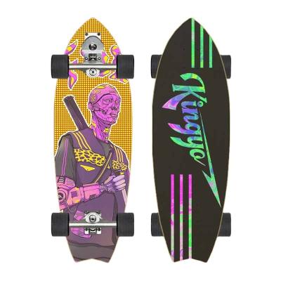 China Adult Simulation Surfing Skating Training Board For Boys 32.5 Inch Panel Surface Beginner Maple Skateboard S7 Land Surfboard for sale