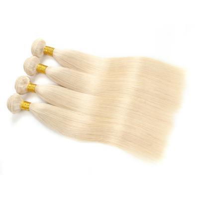 China Russian Blonde Virgin Hair Bundles Cuticle Aligned Tangle Free Human Hair Factory Price 613 With Closure Blonde Hair Bundles For Free Sample for sale