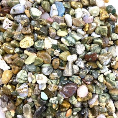 China Polishing Stone Ocean Jasper Gravels JO Crystal Chips Tumbled Stones Cheap Price From Europe for sale