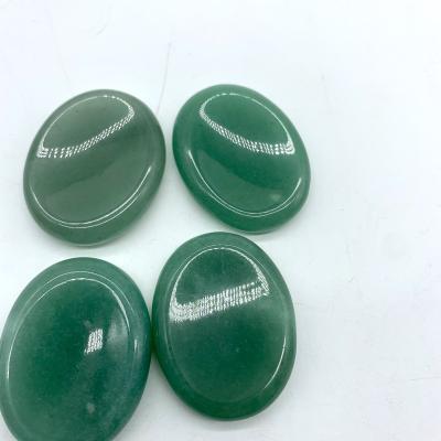 China Wholesale 45mm Crystal Gemstone Thumb Stone Aventurine Colorful Natural Worry Stone From Europe For Healing for sale