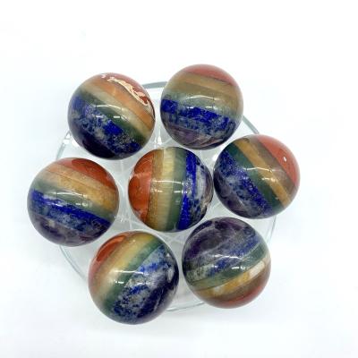 China Wholesale Europe Natural Crystal Gemstone Chakra Sphere for Reiki for sale