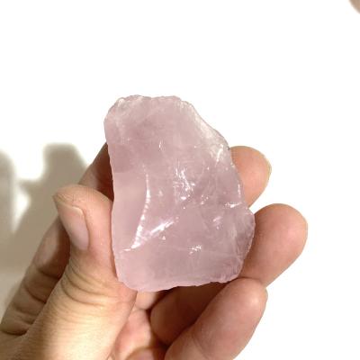 China High Quality Luminous Pink Color from Europe Rose Quartz Raw Rock Healing Crystal Reiki Gemstone Gravel Stone for Sale for sale